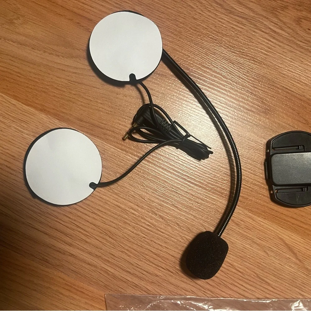 Black Motorcycle Helmet Bluetooth Headset